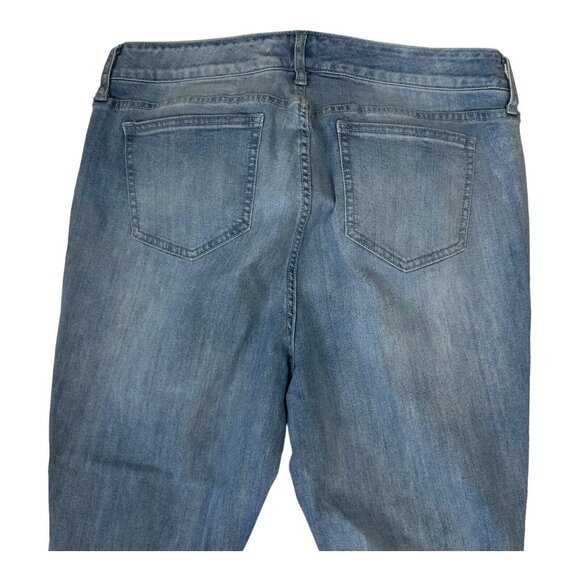 Torrid Denim Crop Skinny Jeans Womens 18 Blue Light Wash Patched Distressed - Picture 11 of 15
